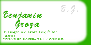 benjamin groza business card